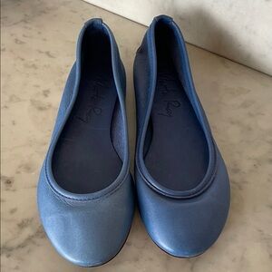 ITALIAN Soft Blue Leather Ballet Marta Ray Flats EU 37 Pls see size note!